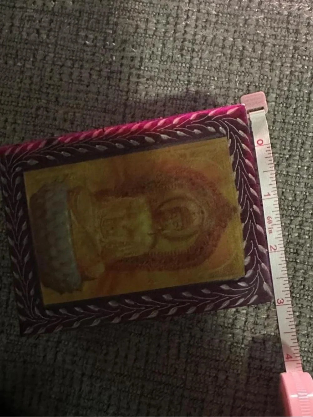 Handcrafted Purple and Gold Buddha Decorative Jewelry Box